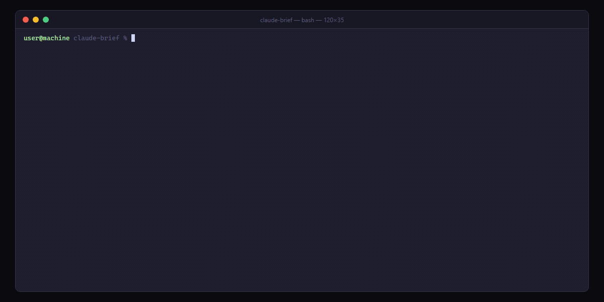 claude-brief demo